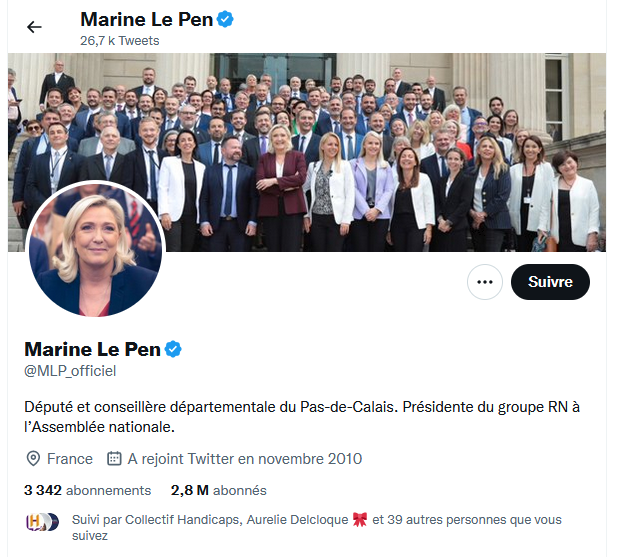 Marine Le Pen Twitter