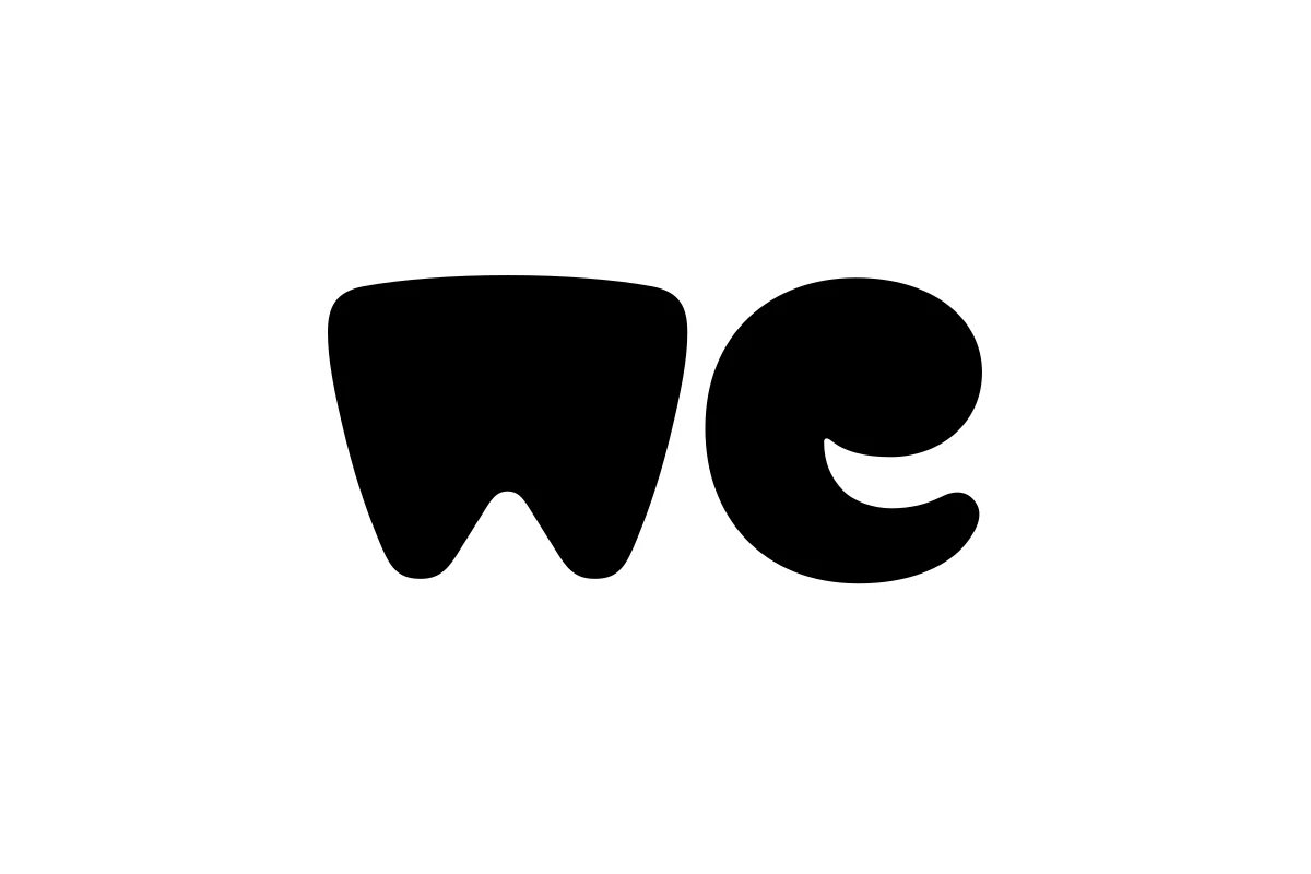 Logo noir WeTransfer sur fond blanc